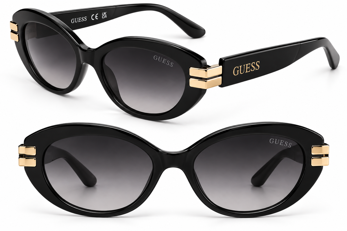 Lentes Guess negros óvalo
