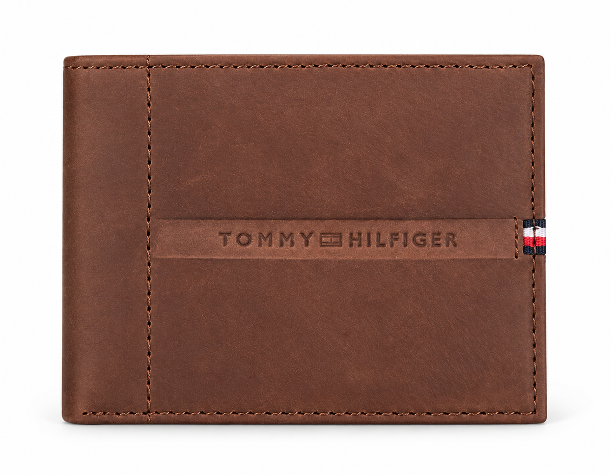 Cartera Tommy H camel grabado caballero
