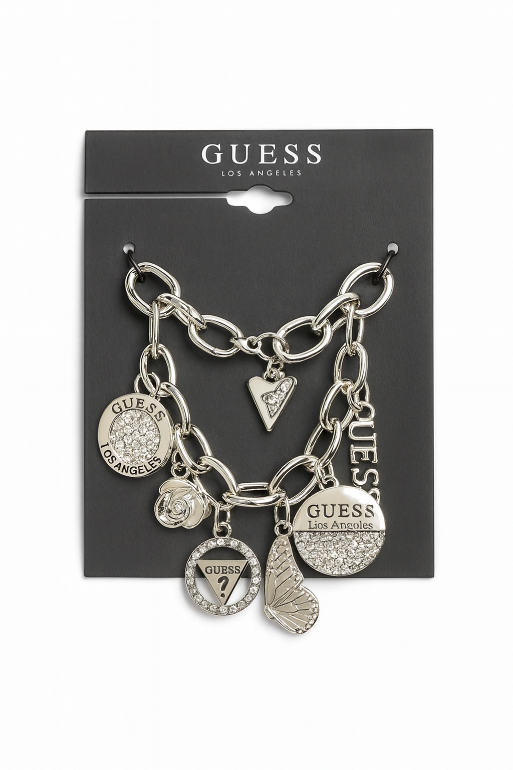 Pulsera Guess cadena plateada