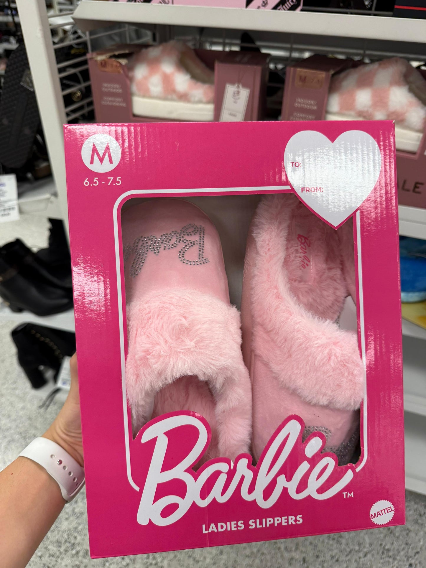 Pantuflas Barbie rosa