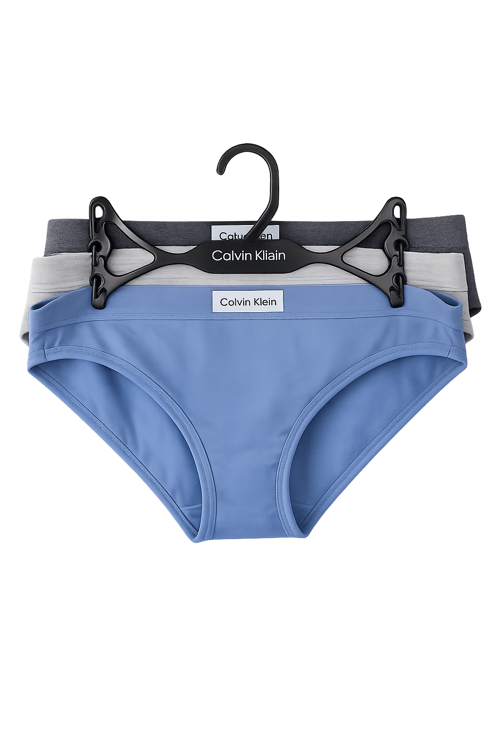 Panties Calvin K azul gris y negro