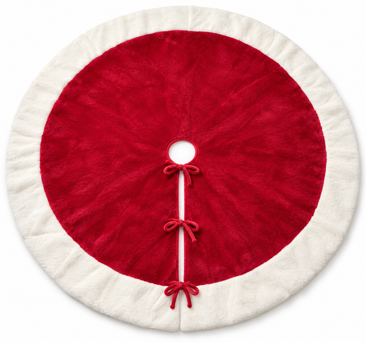 Pie de árbol navideño Navidad rojo y blanco