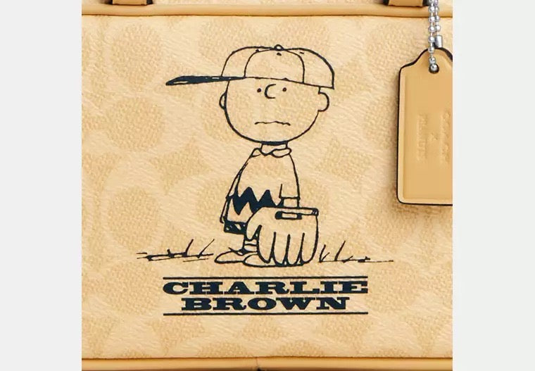 Crossbody Coach Peanuts Bag Satchel amarilla