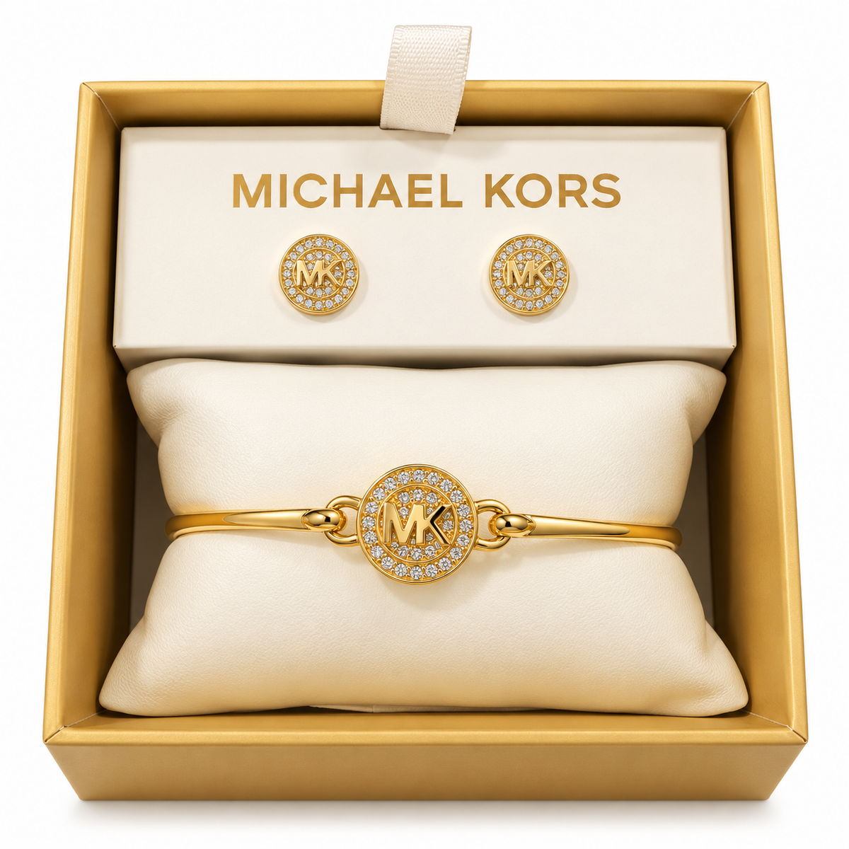 Brazalete y aretes Michael k