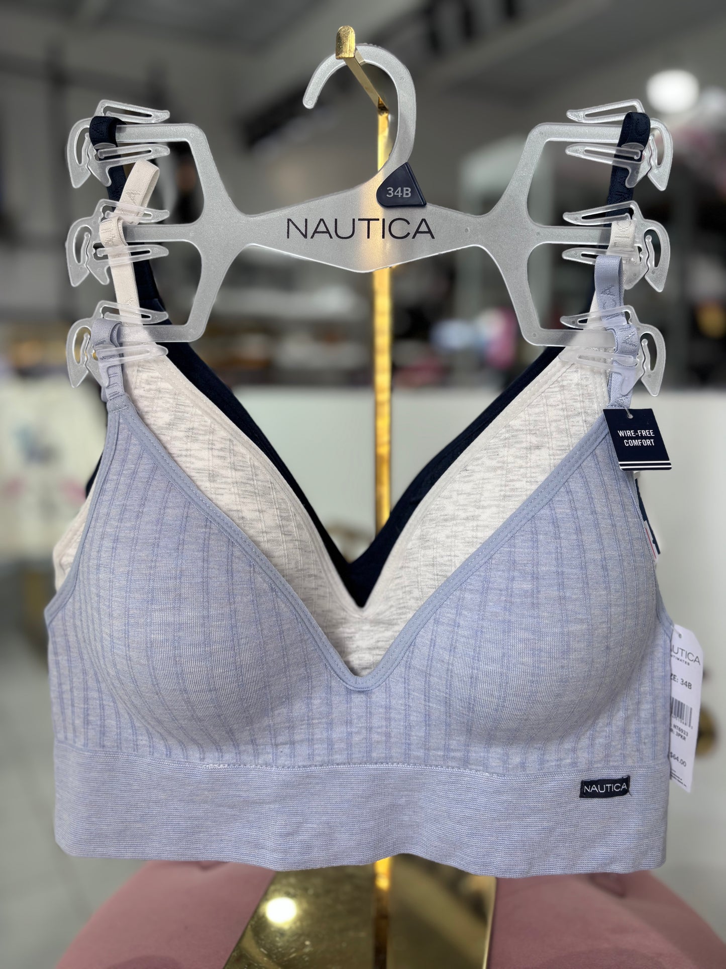 Tops Náutica azul, gris y azul marino 3pz