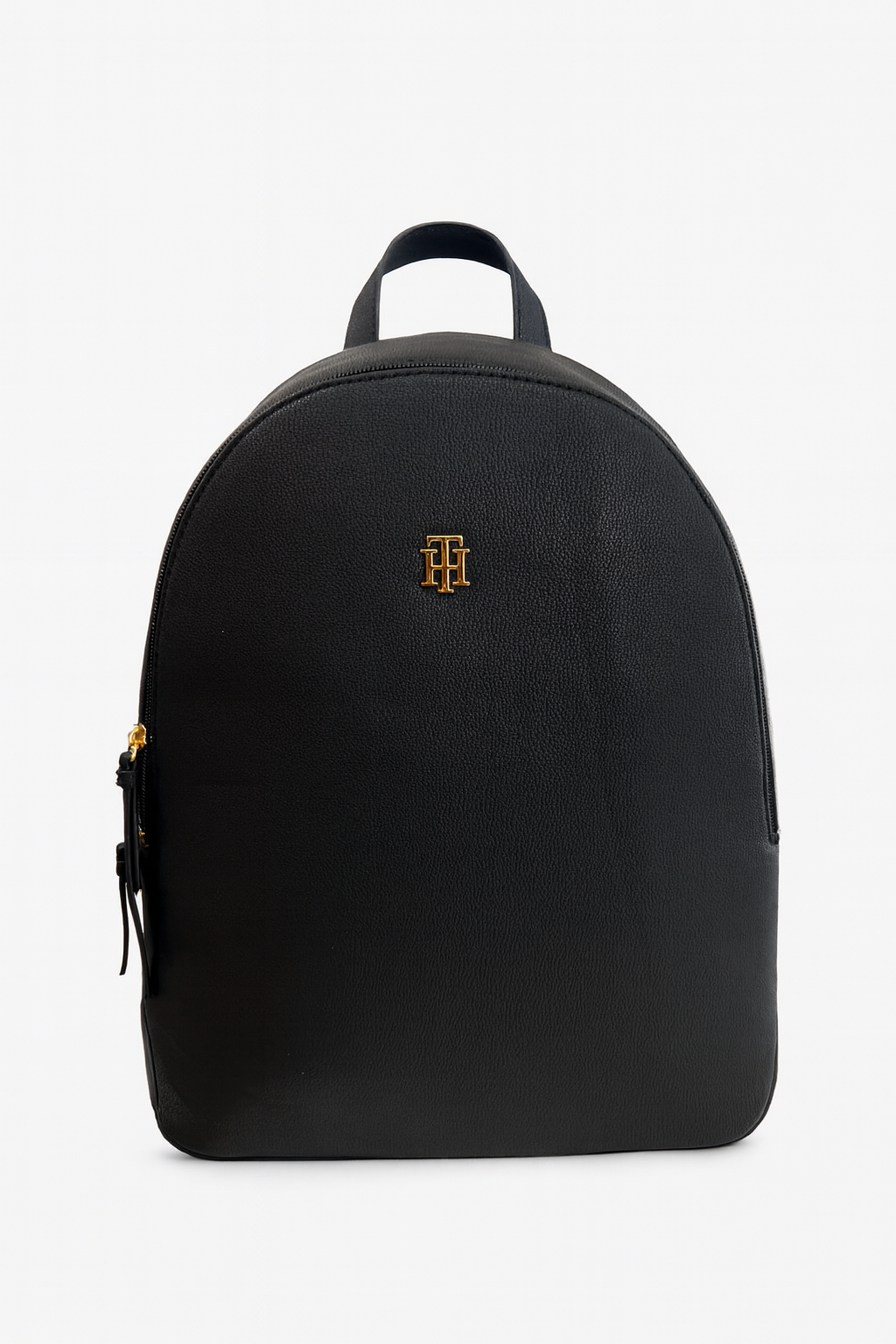Backpack Tommy H negra placa TH dorada