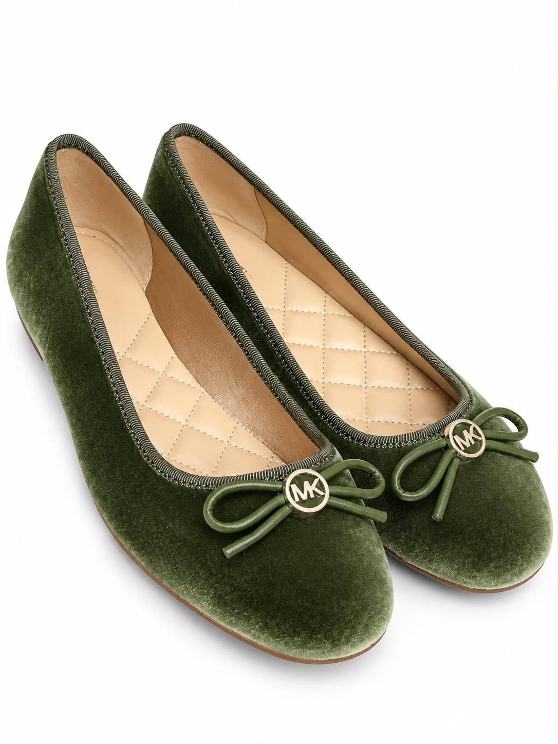 Flats Michael k verdes de terciopelo
