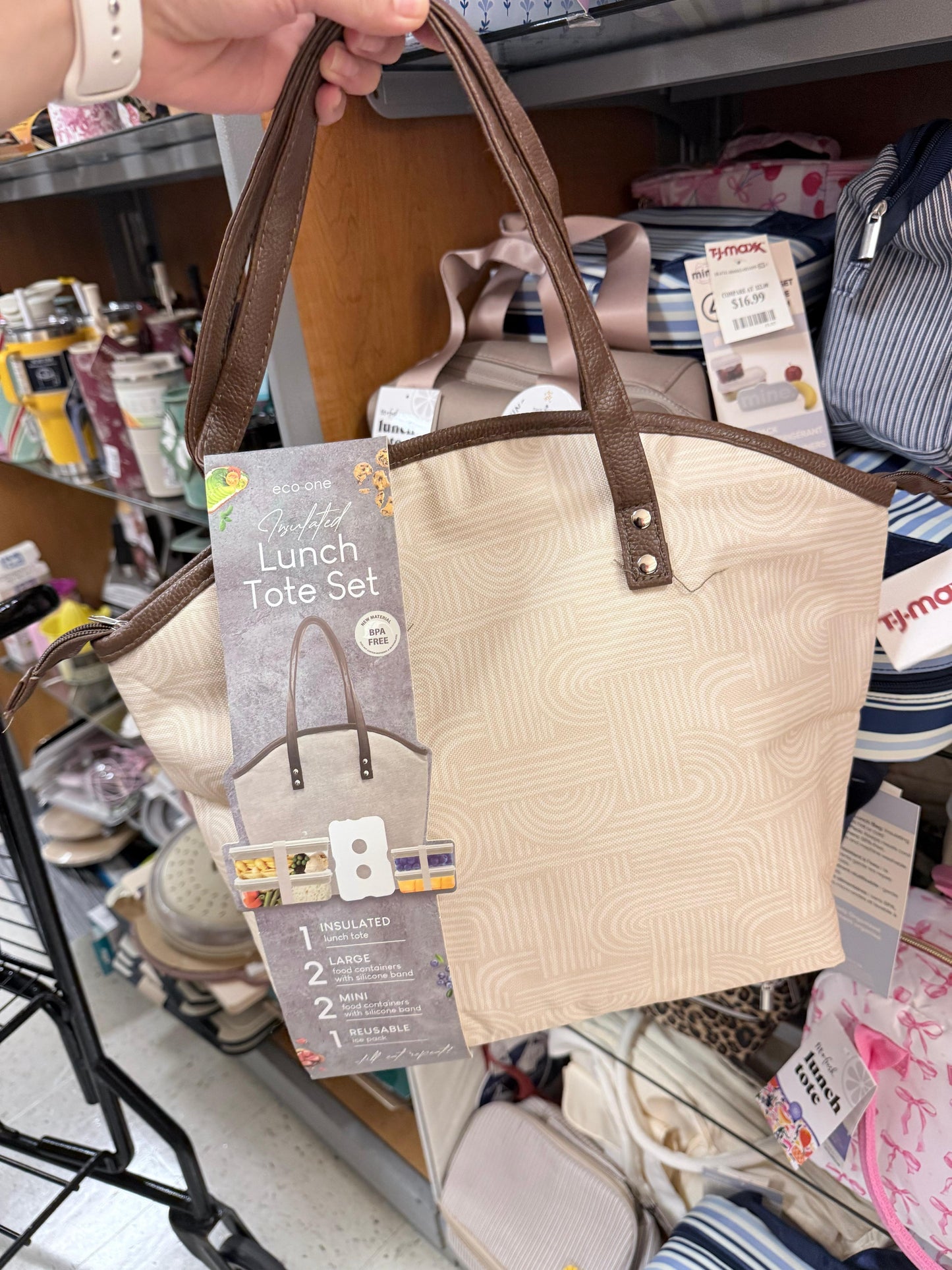 Lunch Tote Set beige