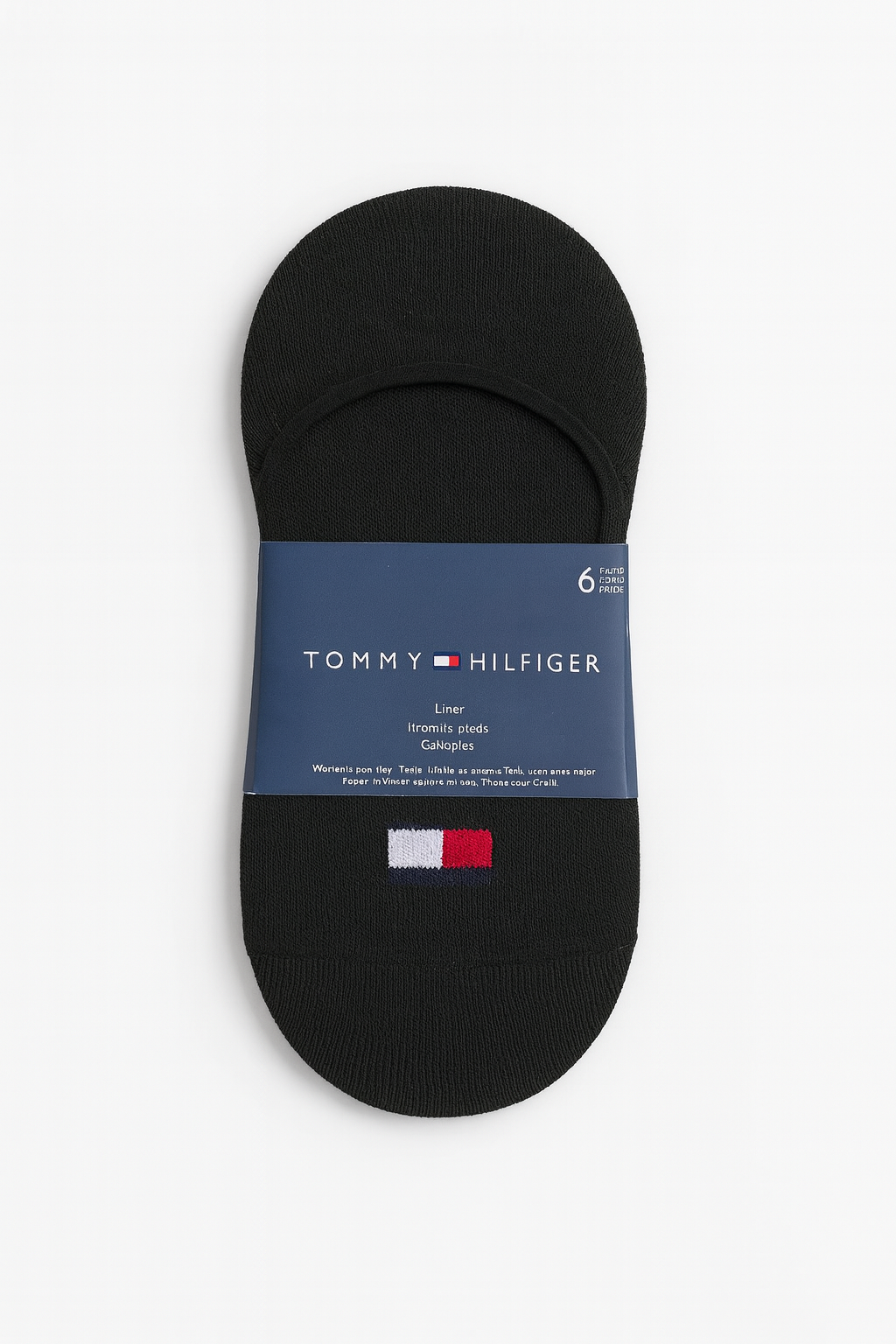 Protectores Tommy H negros con bandera 6 pares