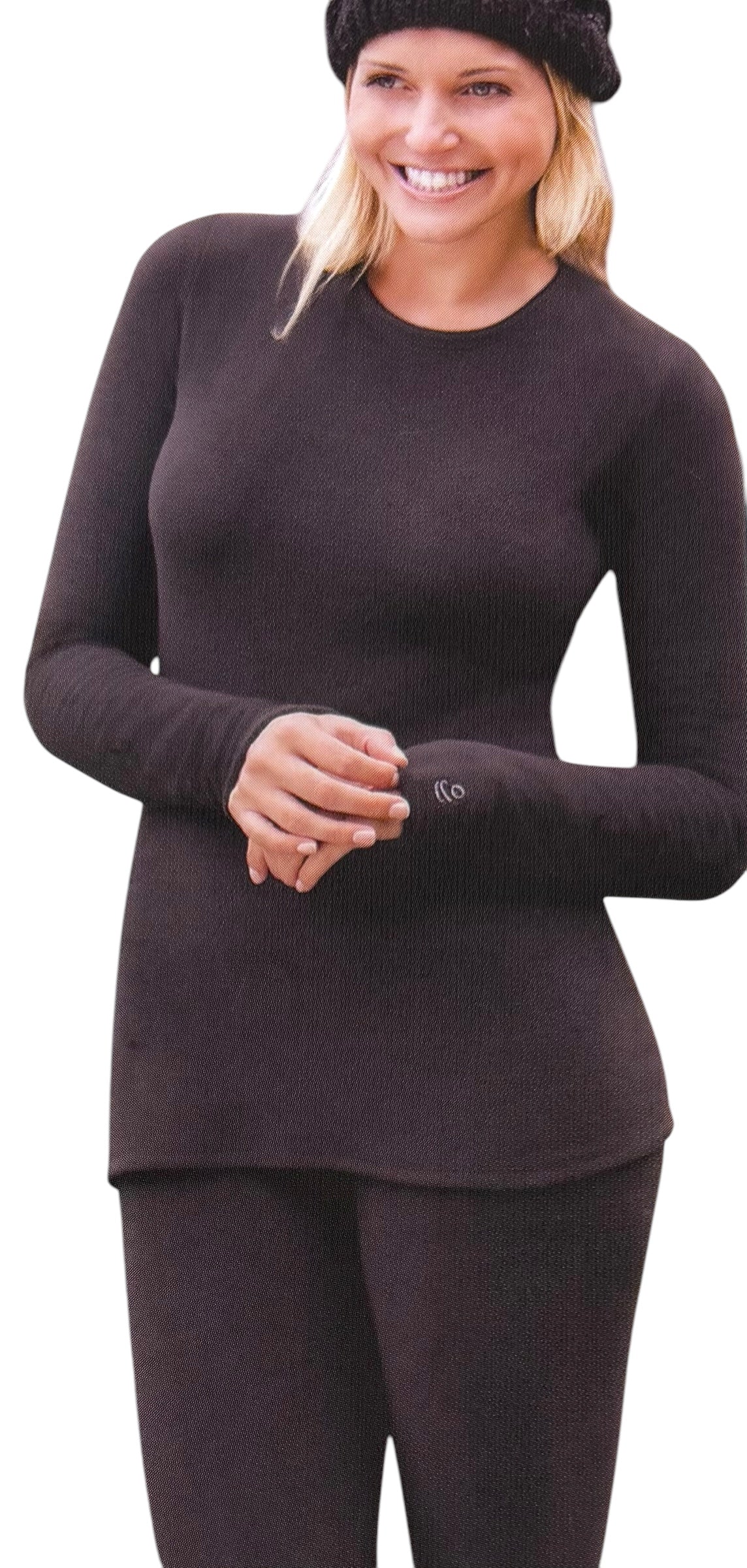 Playera térmica Cuddl Duds negra