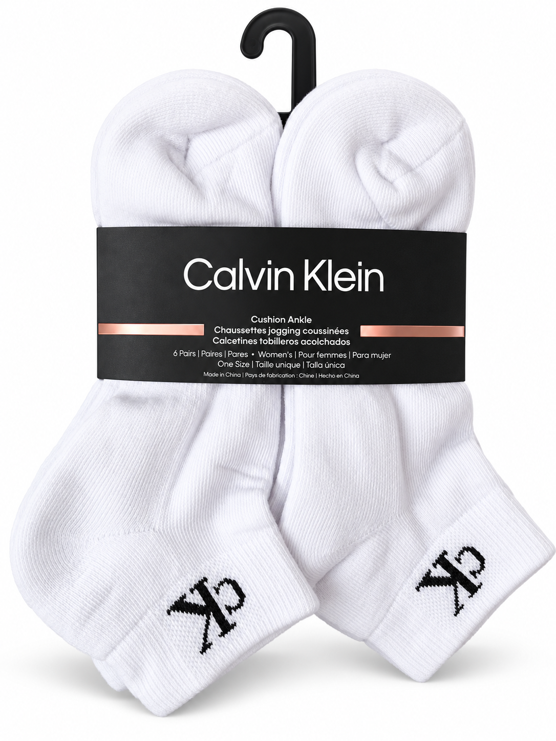 Calcetines Calvin K blancas logo CK