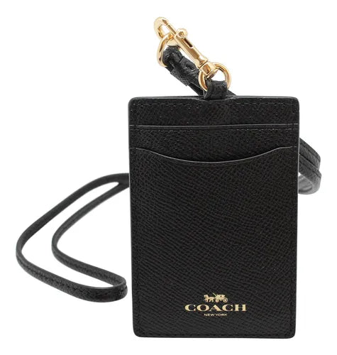 Porta credencial Coach negro