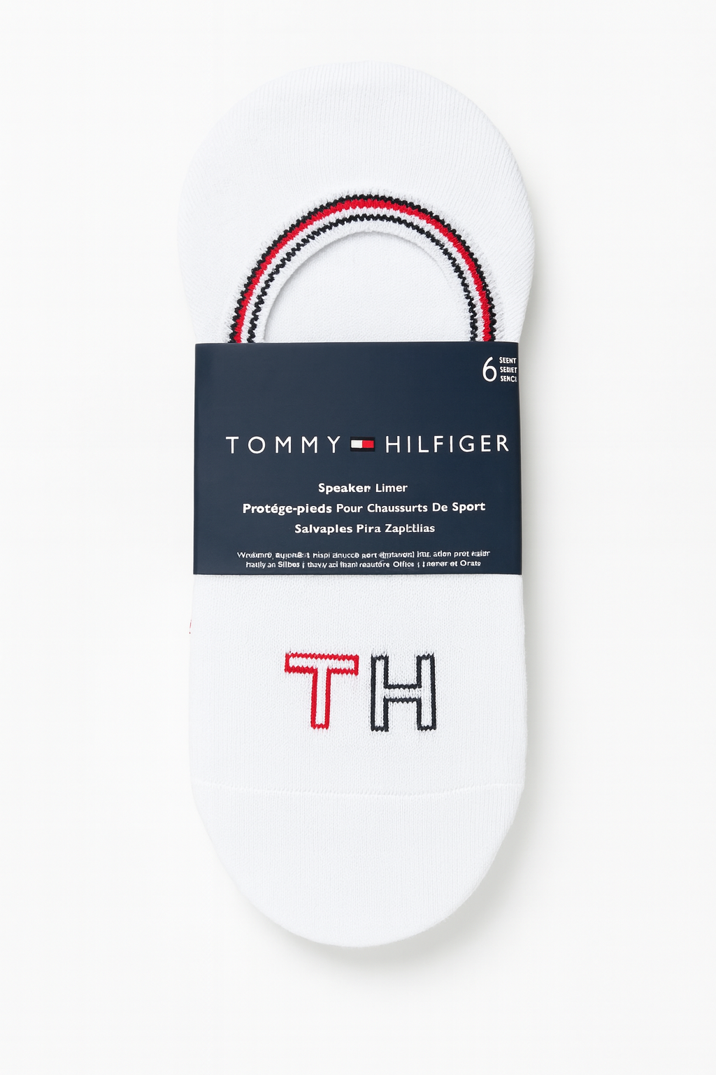 Protectores Tommy H blancos,T roja, H azul 6 pares