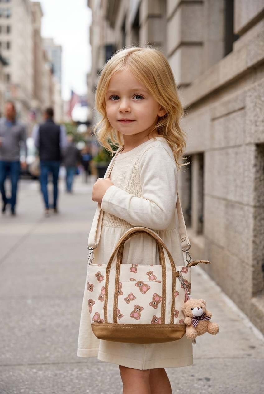 Tote Derek Heart de ositos para niña