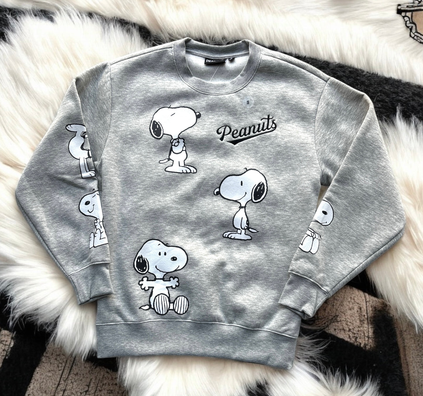 Sudadera Peanuts gris de Snoopy para caballero