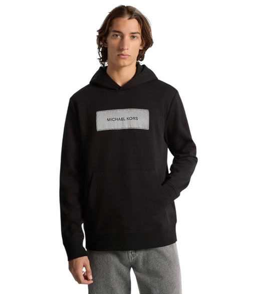 Sudadera Michael K negra con estampado plateado para caballero