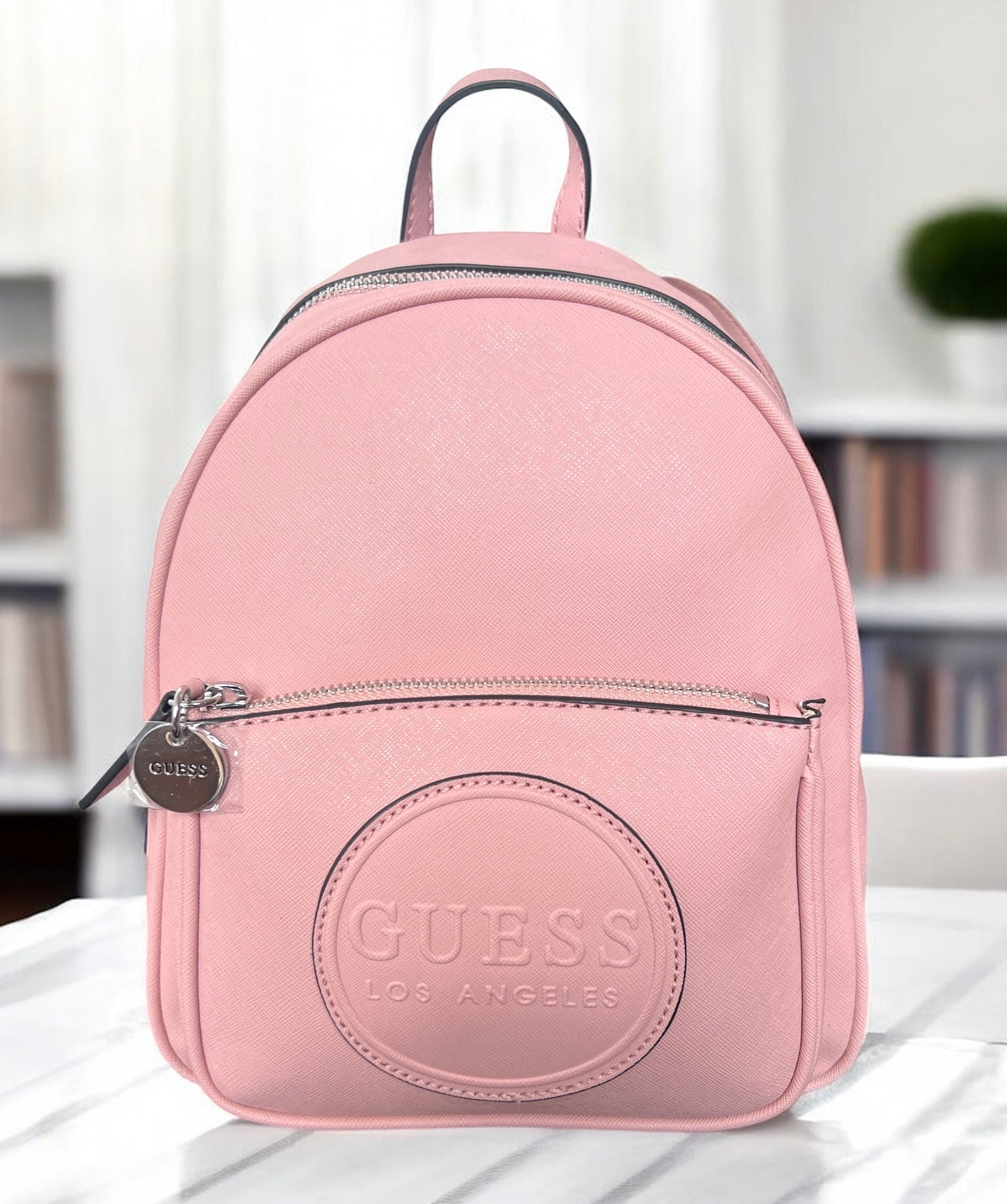 Backpack Guess rosa con logo grabado