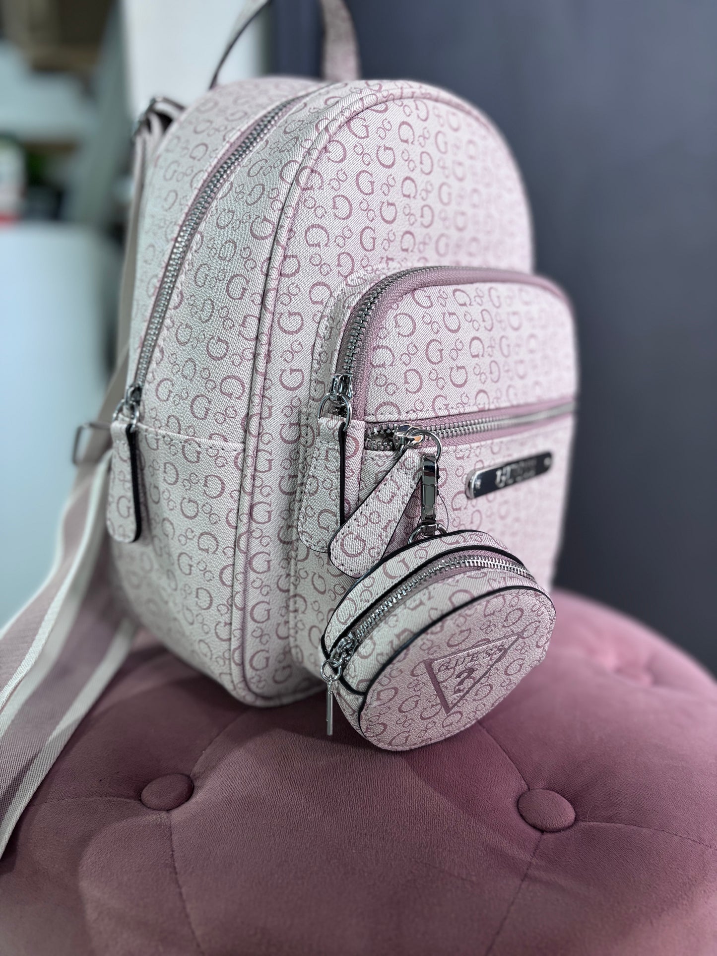 Backpack Guess rosa con monedero