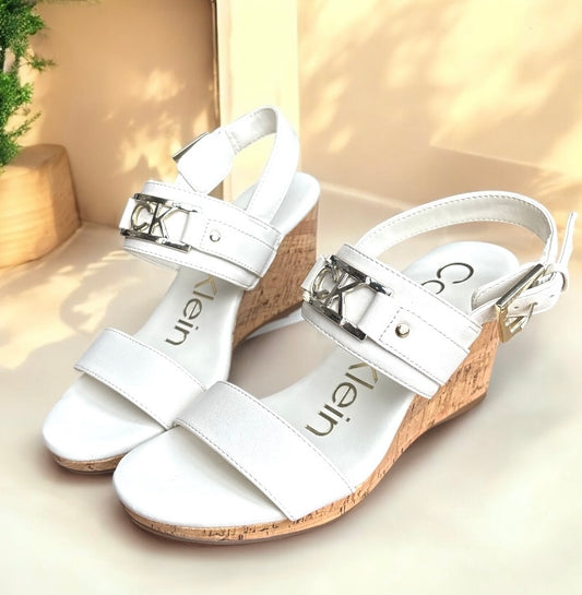 Sandalias calvin k Blancas/plata