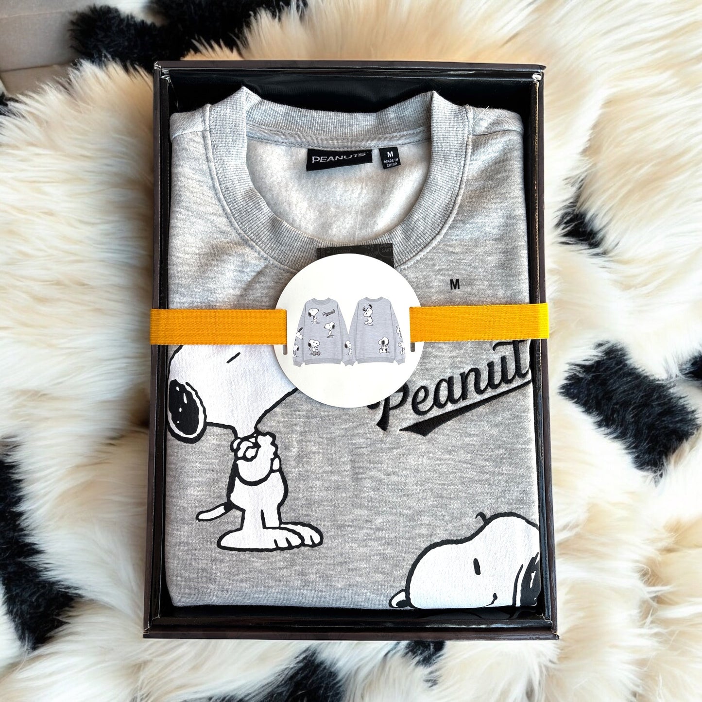 Sudadera Peanuts gris de Snoopy para caballero
