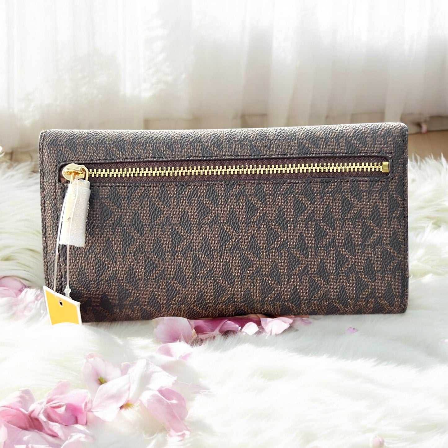 Cartera Michael k café con monogram