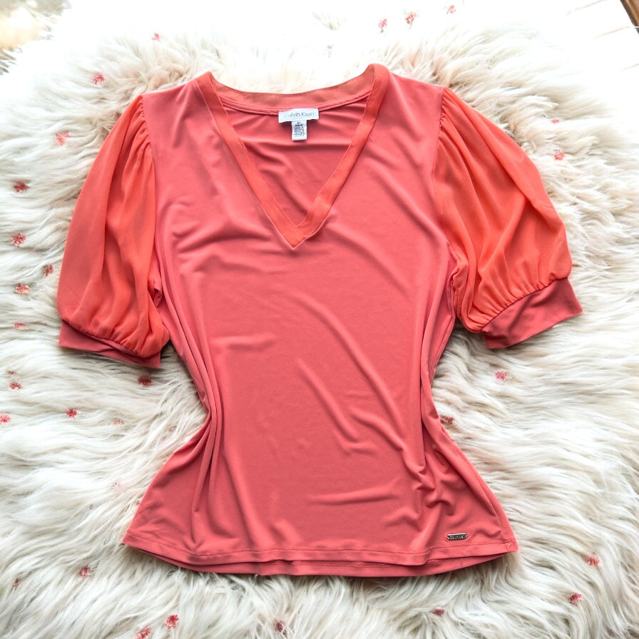 Blusa Calvin k color mamey
