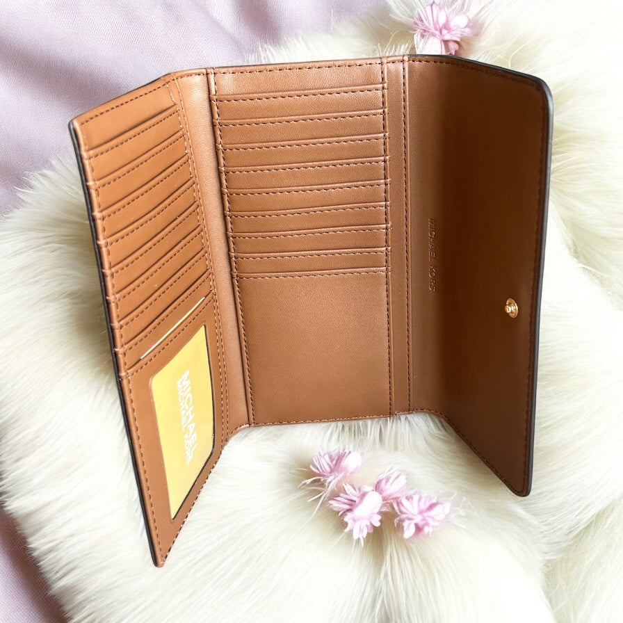 Cartera Michael k café con monogram