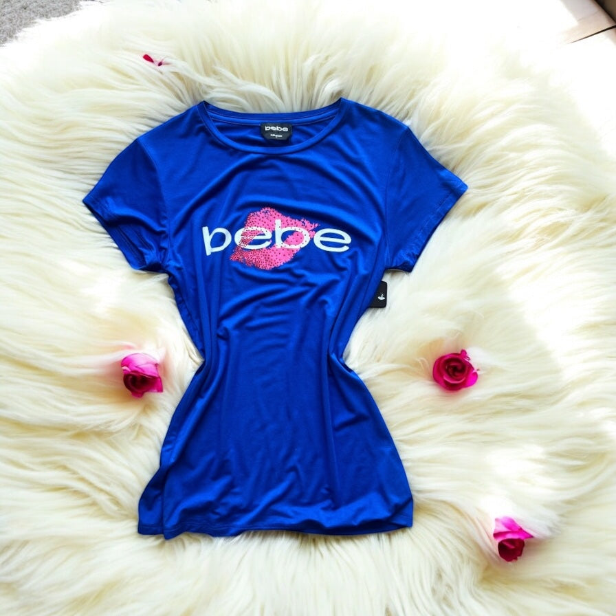 Playera bebé azul marino con brillos
