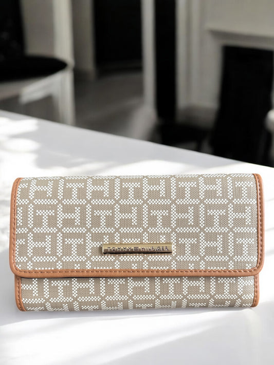 Cartera Tommy H verde/cafe