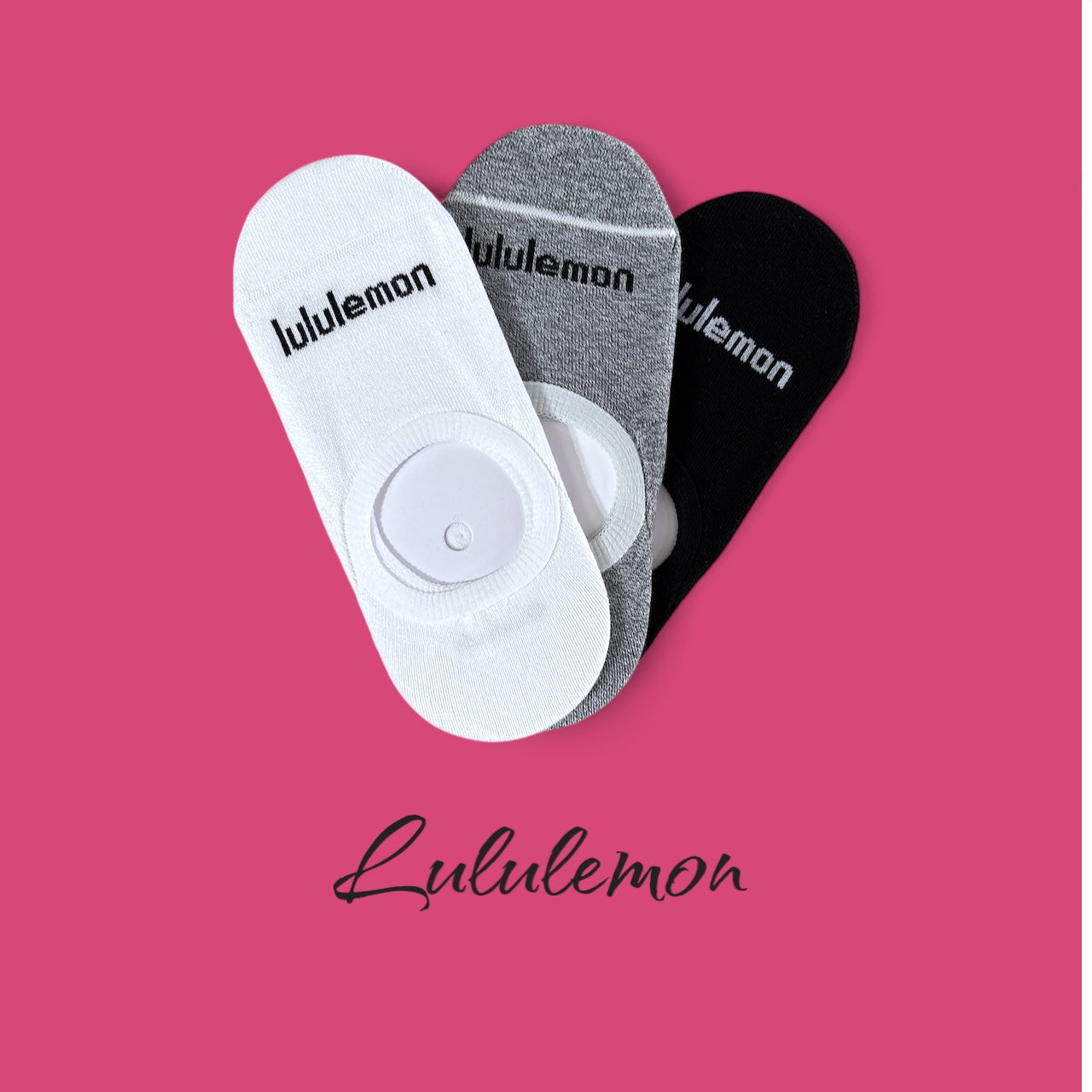 Protectores lululemon, blanco, negro y gris