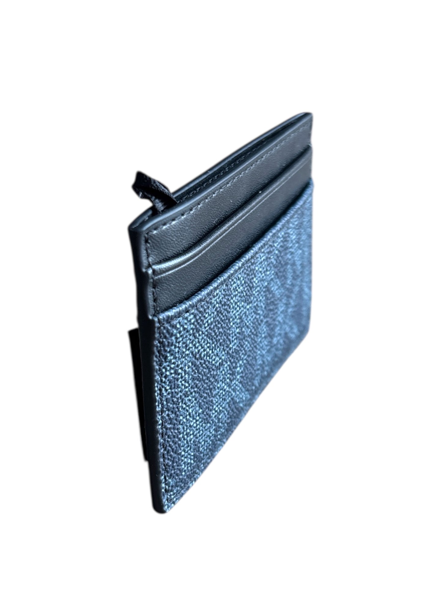 Tarjetero Michael k Jet Set Mens azul con monogram y negro