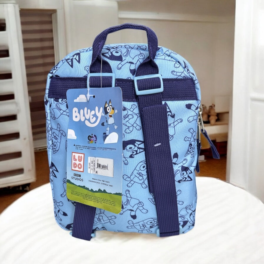 Backpack pequeña Bluey azul con personajes
