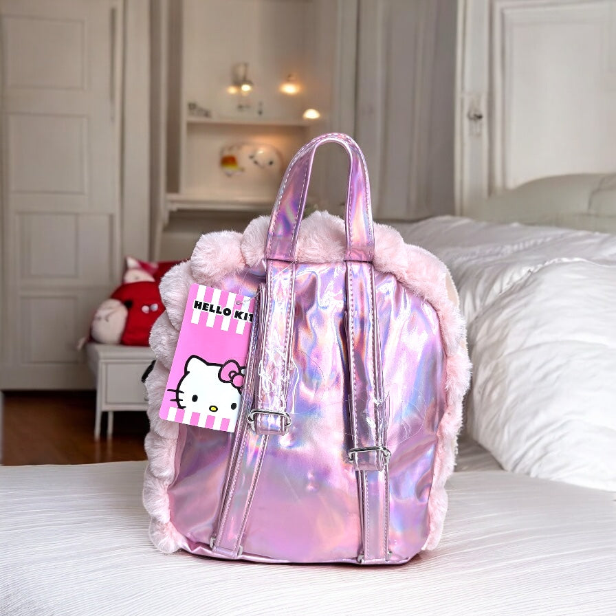 Backpack pequeña Hello Kitty rosa/peliche, parte de atrás rosa tornasol