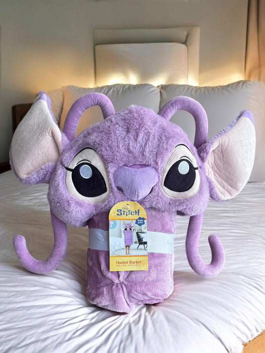 Frazada con capucha Disney Stitch morado