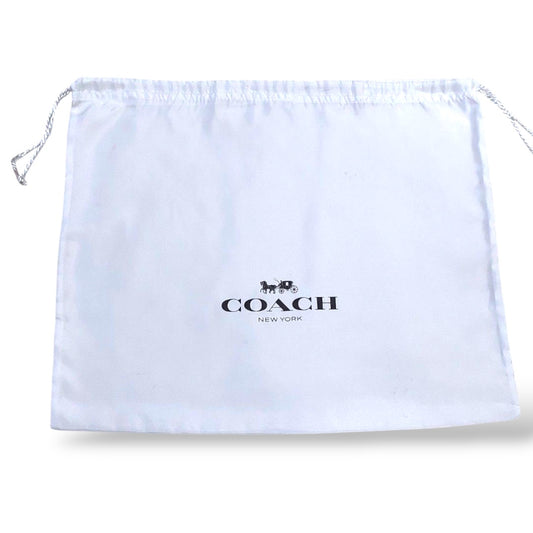 Bolsa Cubre Polvo Coach blanca, cinta