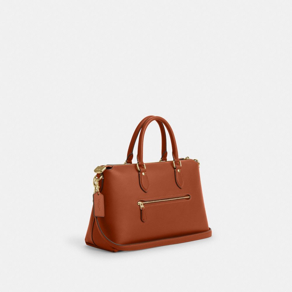 Crossbody Coach Georgia Satchel Bag marrón cálido