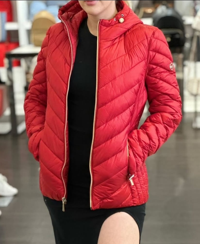 Chamarra Michael K roja monogram doble vista