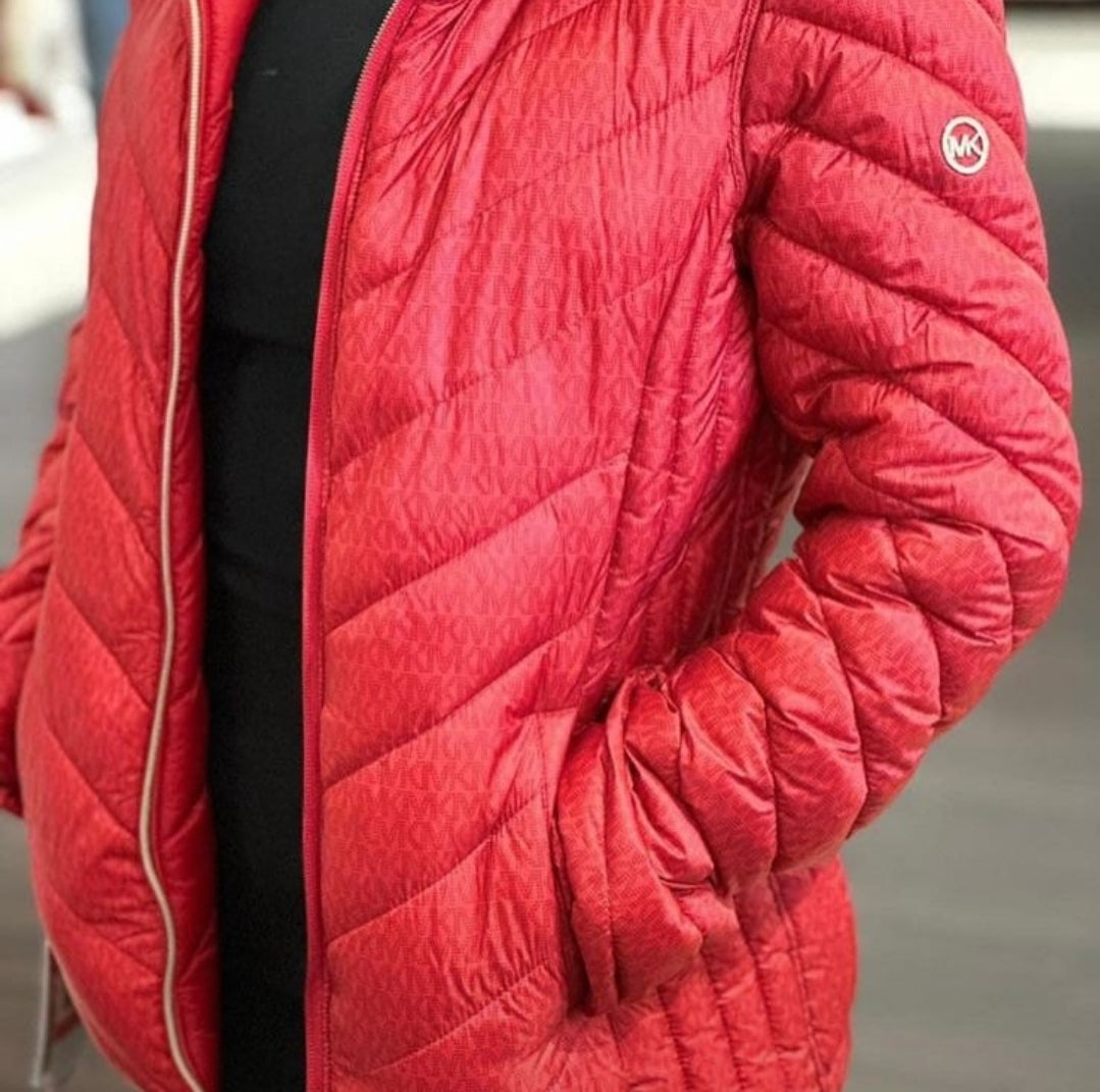 Chamarra Michael K roja monogram doble vista