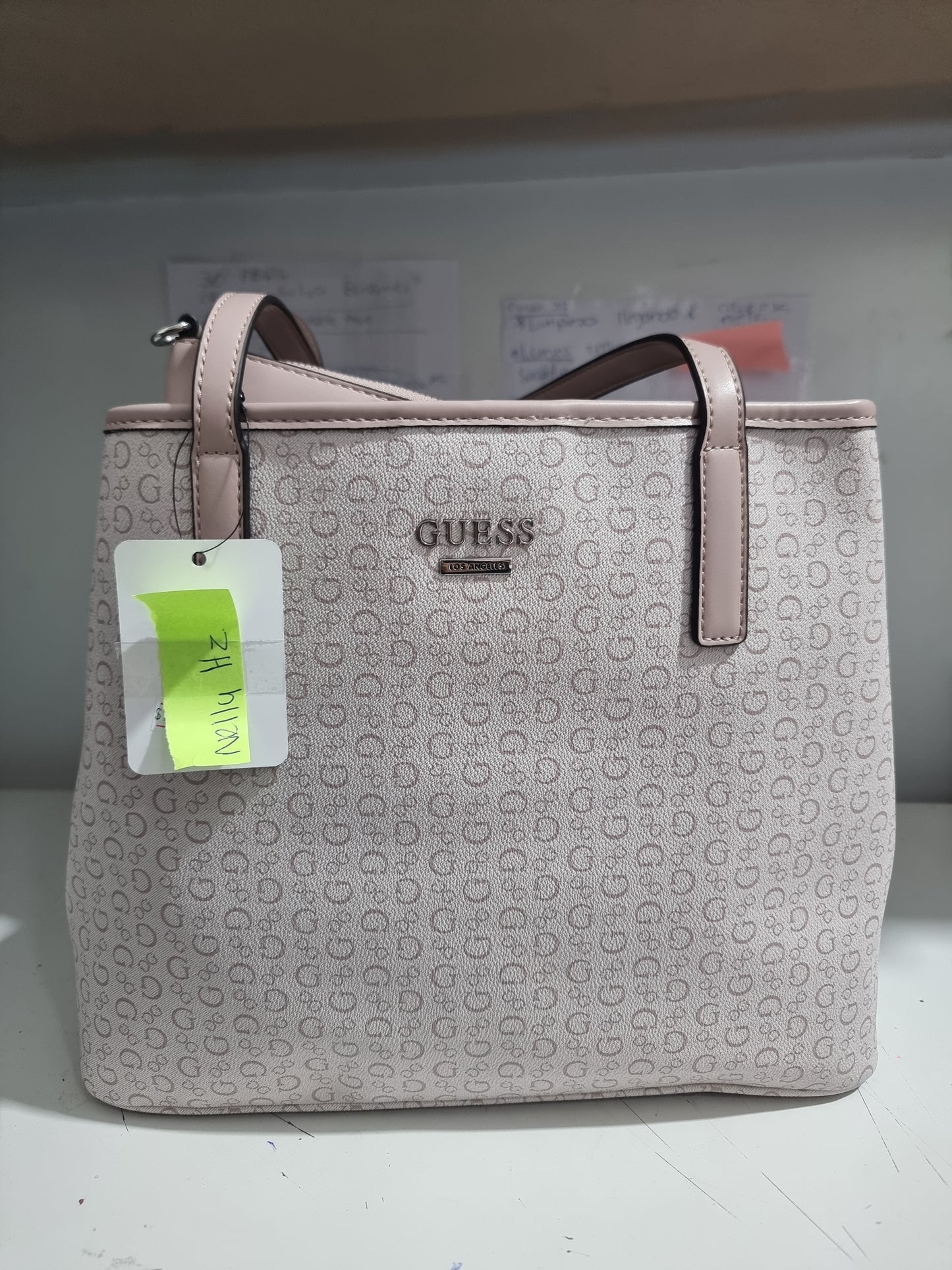 Tote Guess rosa con monogram