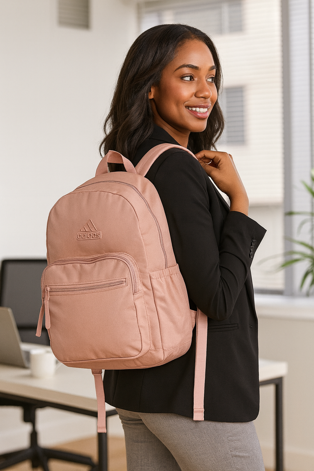 Backpack Adidas palo de rosa placa de goma