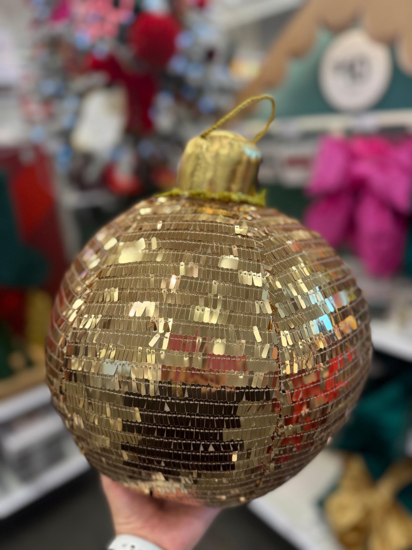 Cojines decorativos-esferas doradas Navidad 🎄✨️