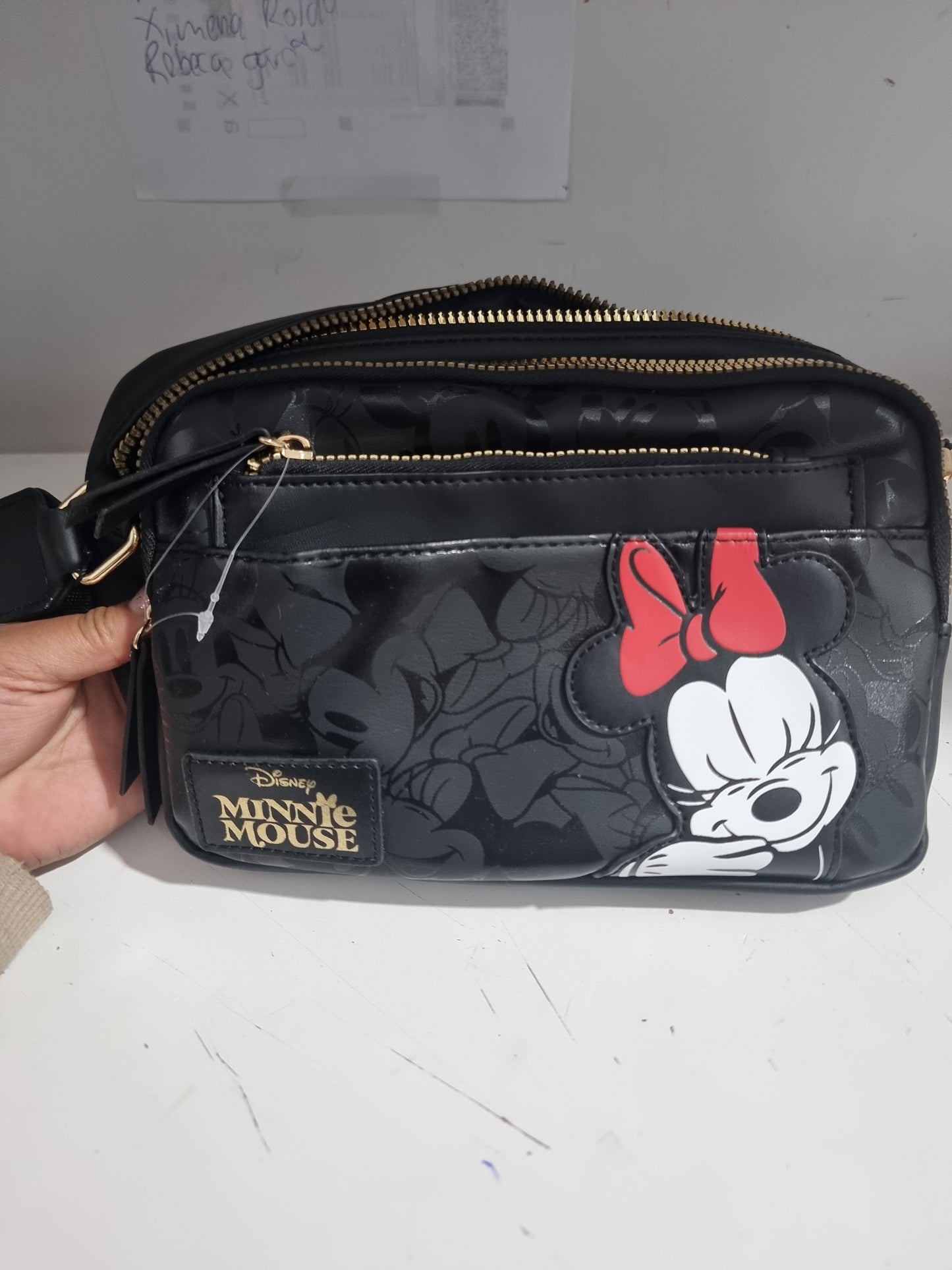 Crossbody Disney minnie negra