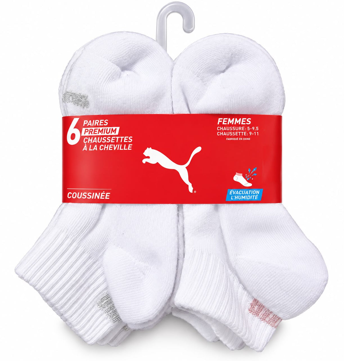 Calcetas Puma blanca 6 pares