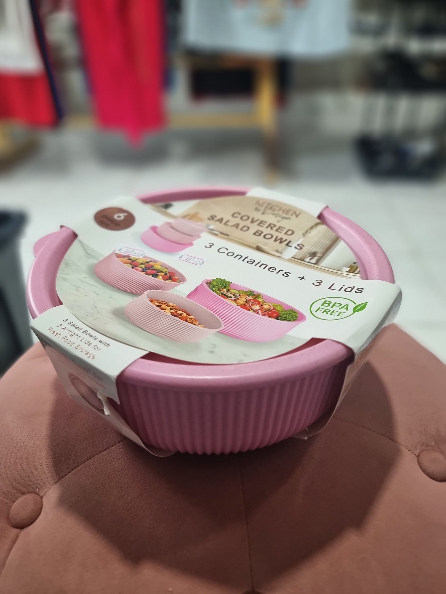 Toper Covered rosa 3 pz