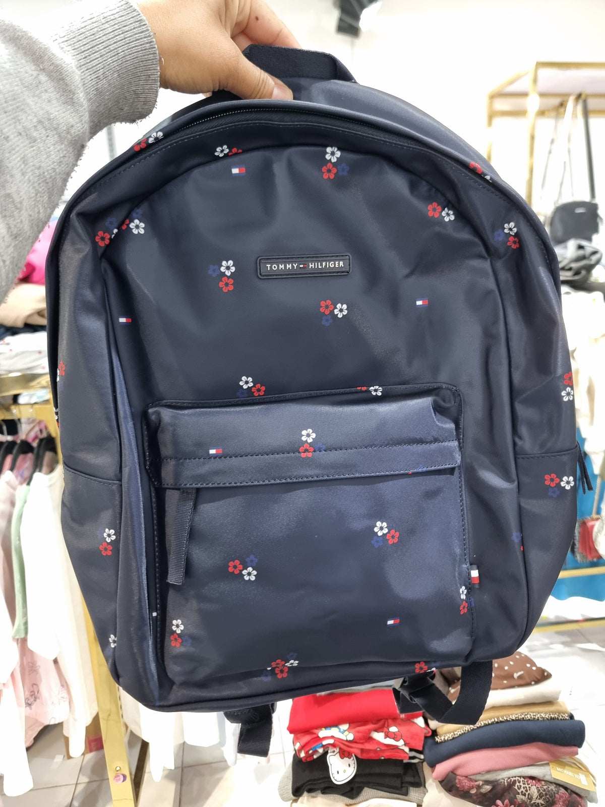 Backpack Tommy Azul de flores