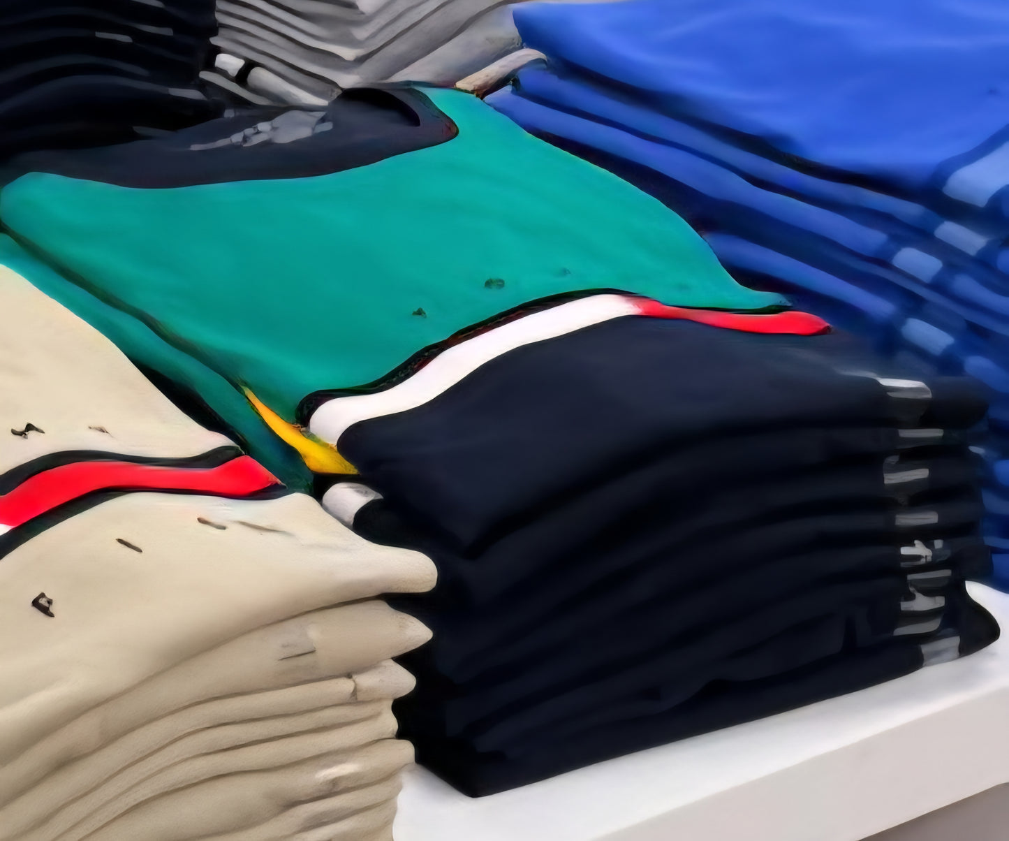 Playera Tommy H verde con azul