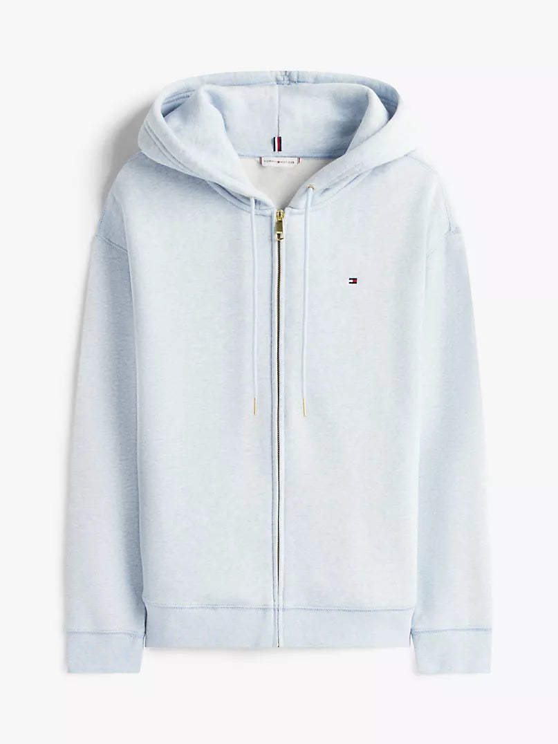 Sudadera Tommy H azul claro con herrajes dorados