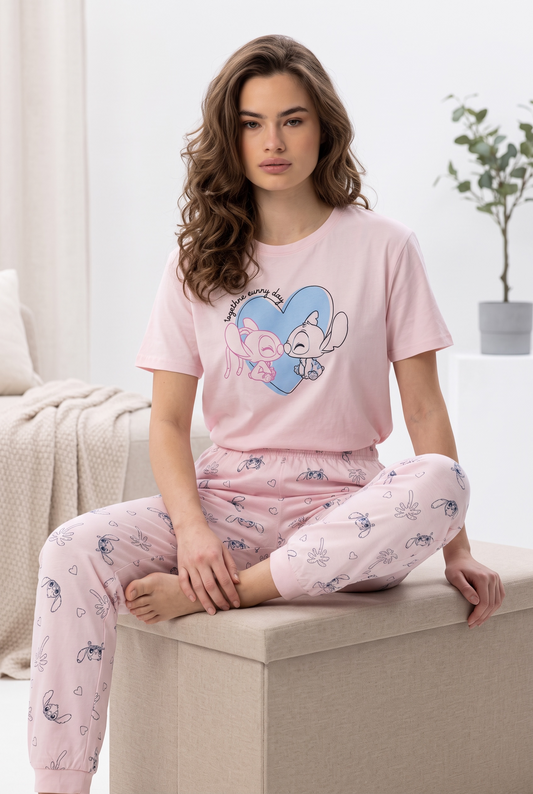 Pijama Primark Disney de Stitch rosa