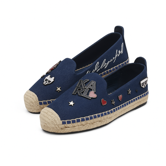 Alpargatas Karl L azul con pines