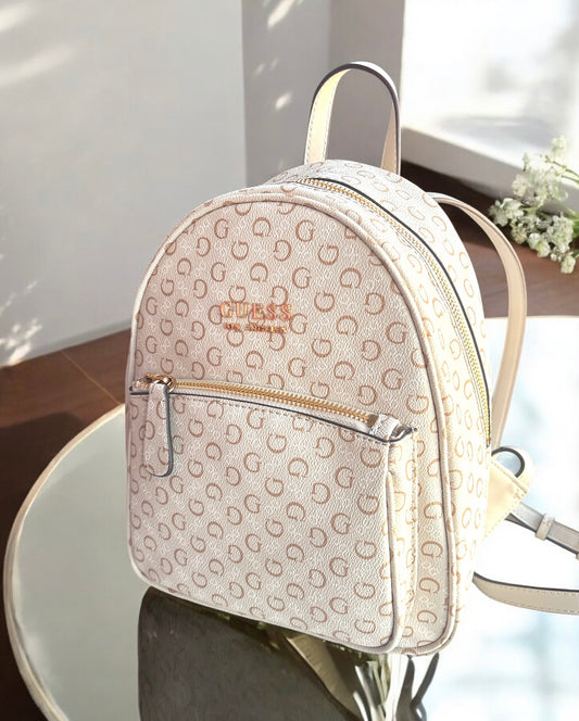 Backpack Guess beige con dorado